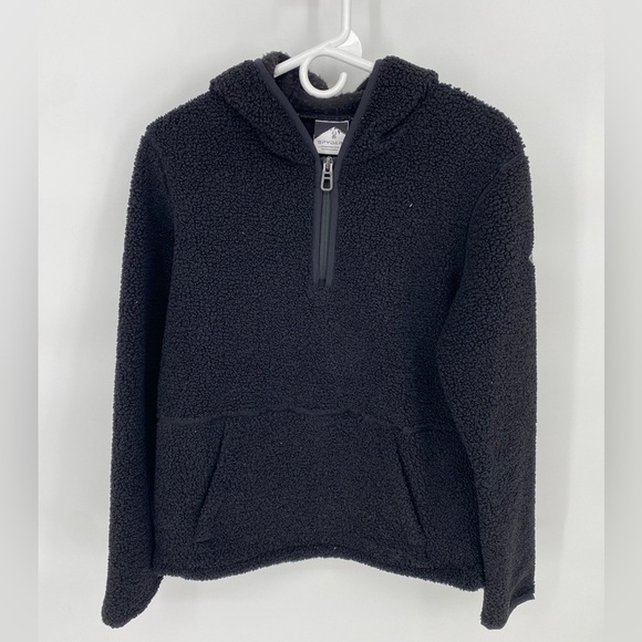 Spyder pullover zip up sherpa teddy fleece hoodie zip pockets size small - Picture 1 of 10